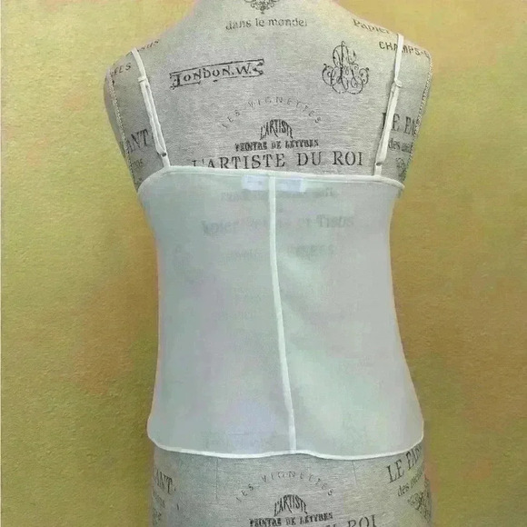 Frame Sheer Silk And Rayon V-Neck Off White Camisole Size XS EUC! - Picture 4 of 8
